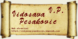 Vidosava Pešaković vizit kartica